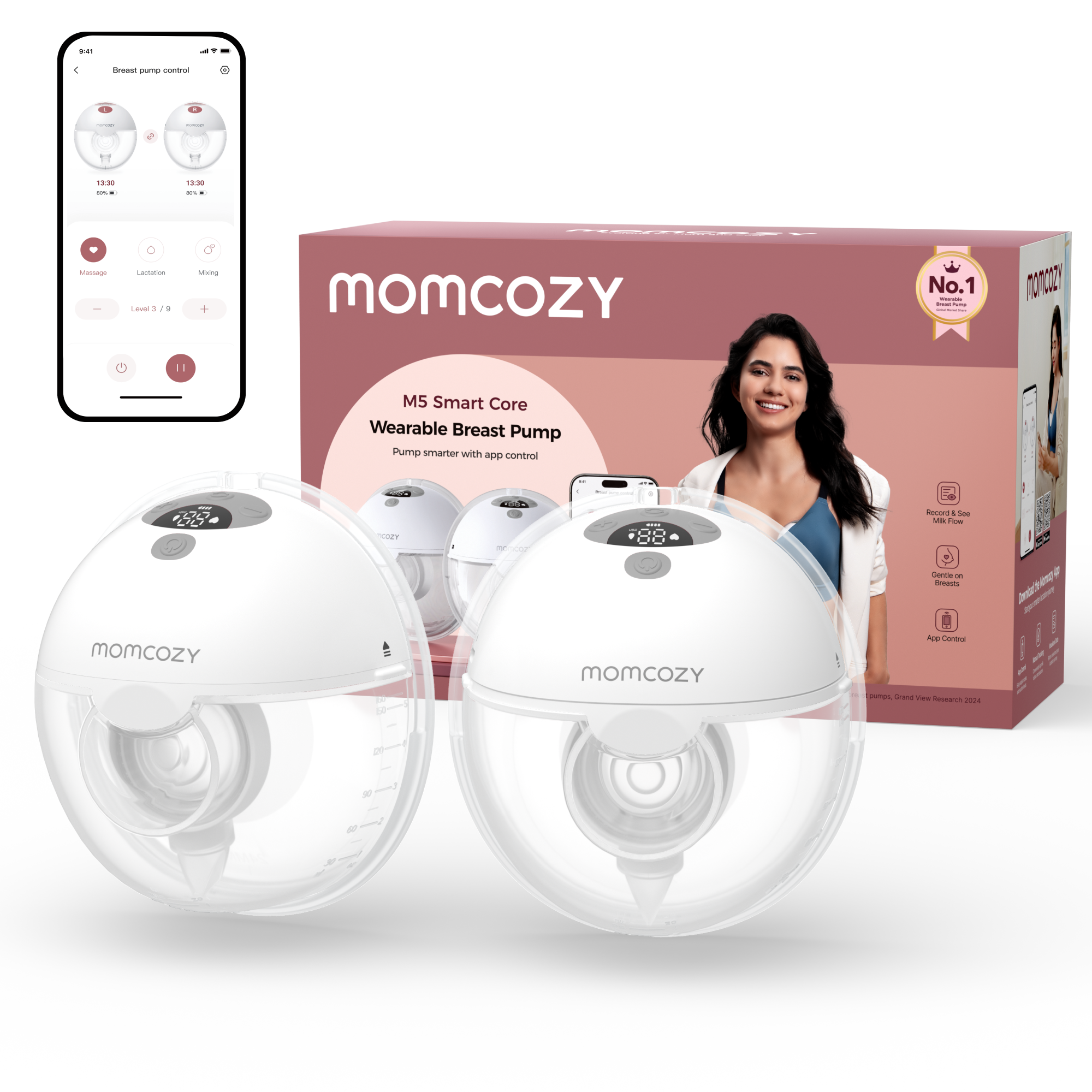 m5 smart core mom cozy breast pump
